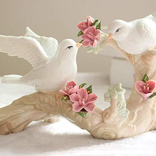 YXB Baratijas Accesorios para el hogar Adornos de cerámica Regalo Decorativo para el hogar Sala de Estar Escultura Combinación Cerámica Decoración de Escritorio Creativa Sala de Bodas Muebles PE