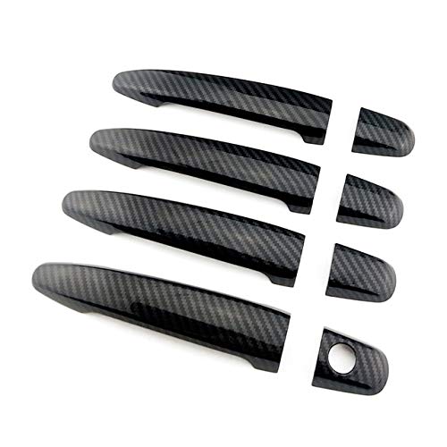 YXSMMB Cubierta de la manija de la Puerta Exterior del Coche con impresión de Fibra de Carbono Moldura del tazón de la Puerta. para Toyota Land Cruiser Prado J120 2002 2005 2009