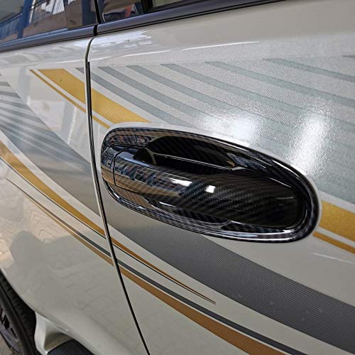 YXSMMB Moldura del tazón de la Cubierta de la manija de la Puerta del automóvil Impresa en Fibra de Carbono. para Toyota Prado 2010 2011 2012 2013 2014 2015 2016 2017 2018 2019