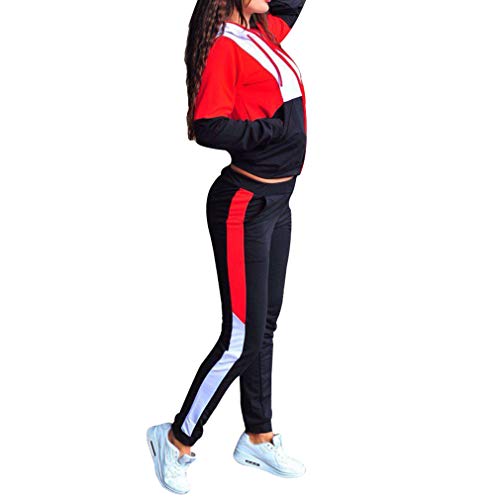 Yying Casual Chándal Conjunto de Dos Piezas Conjunto de Dos Piezas Sudaderas con Capucha de Manga Larga Pantalones Conjunto SportwearMocho Outfit Negro M
