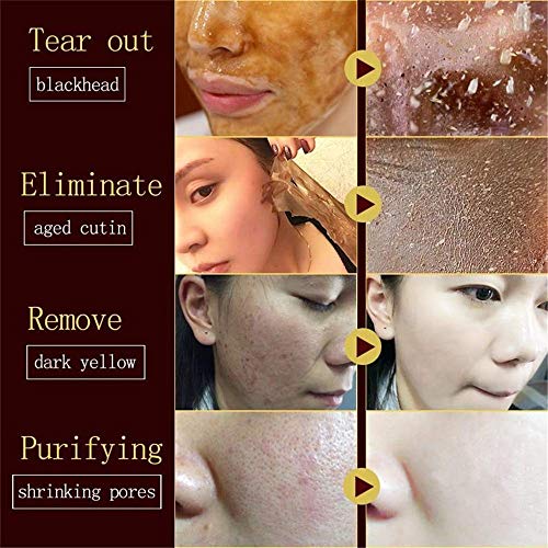 yyxxzqw Mascarilla pelar la Piel Sensible, Máscara Herbal Beauty Peel-Off, Mascarilla Facial de Limpieza Profunda para Todo Tipo de Cuidado de la Piel (3PCS)