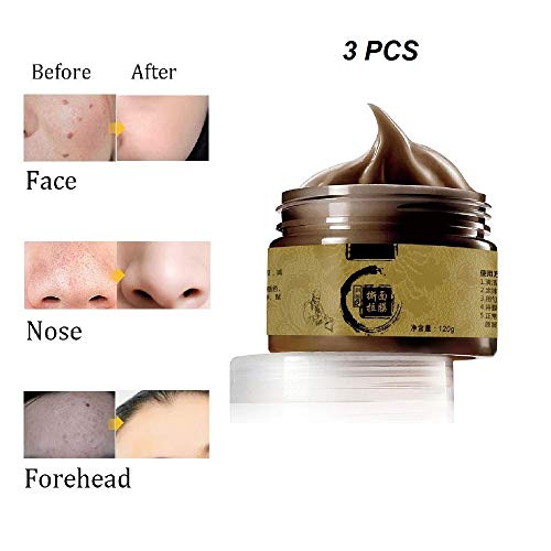 yyxxzqw Mascarilla pelar la Piel Sensible, Máscara Herbal Beauty Peel-Off, Mascarilla Facial de Limpieza Profunda para Todo Tipo de Cuidado de la Piel (3PCS)