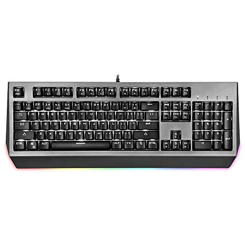 Zacheril Gaming Keyboard Mecánica RGB Gaming Keyboard 104 Interruptor de Llave Outemu Azul Juego mecánico del Teclado for Juegos de Ordenador portátil PC para Trabajar o Juegos
