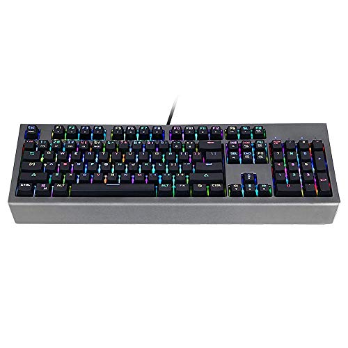 Zacheril Gaming Keyboard Mecánica RGB Gaming Keyboard 104 Interruptor de Llave Outemu Azul Juego mecánico del Teclado for Juegos de Ordenador portátil PC para Trabajar o Juegos