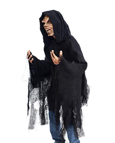 Zagone Studios - Kit de disfraz de monstruo diablillo con máscara y camisa podrida y guantes, color marrón