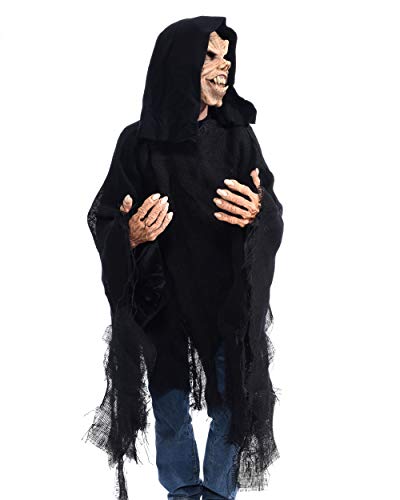 Zagone Studios - Kit de disfraz de monstruo diablillo con máscara y camisa podrida y guantes, color marrón