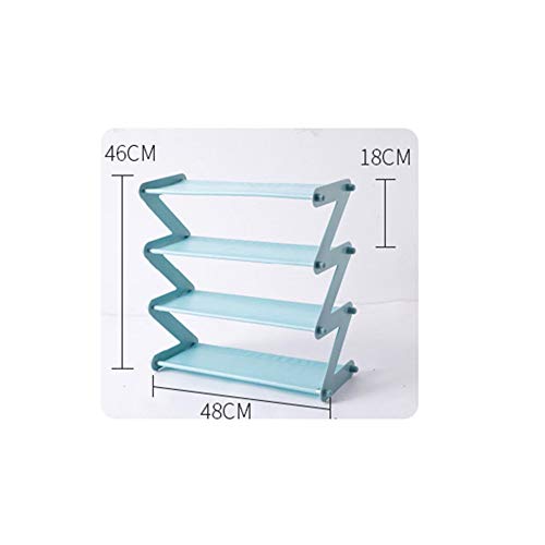 Zapatero plegable Yzki de 4 niveles, sin ondas, para ahorrar espacio, organizador de zapatos, a prueba de humedad, práctico zapatero para el hogar, rosa claro, Tamaño libre