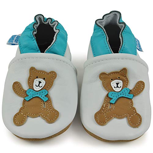 Zapatillas Bebe Niño - Zapato Bebe Niño - Zapatos Bebes - Calzados Bebe Niño - Osito de Peluche - 0-6 Mese