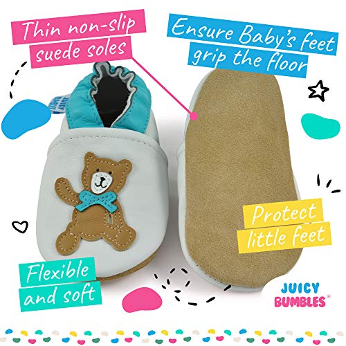 Zapatillas Bebe Niño - Zapato Bebe Niño - Zapatos Bebes - Calzados Bebe Niño - Osito de Peluche - 0-6 Mese