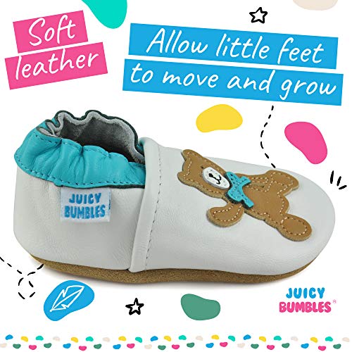 Zapatillas Bebe Niño - Zapato Bebe Niño - Zapatos Bebes - Calzados Bebe Niño - Osito de Peluche - 0-6 Mese