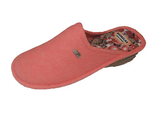 Zapatillas de Estar por casa/De Mujer/Biorelax/Primavera-Verano/Mod. Cuña 3 cms/Color Coral/Talla 41