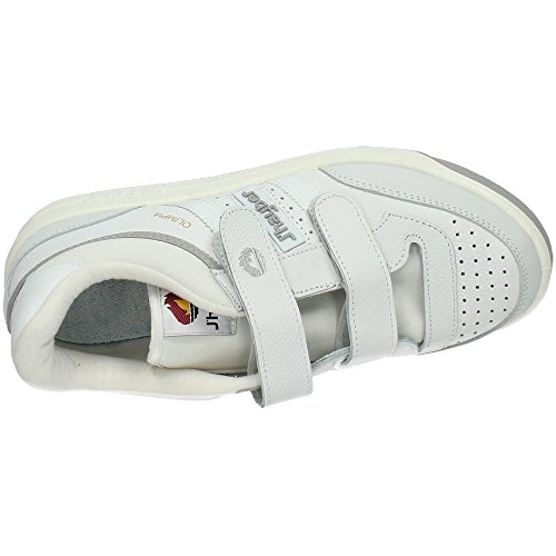 Zapatillas deportivas J´hayber hombre color blanco con velcro piel flor modelo olimpiaTalla 44