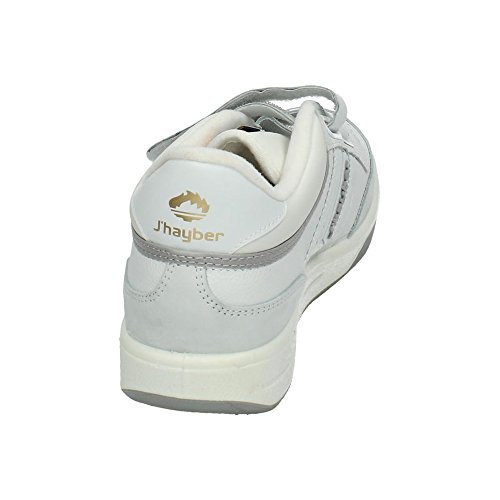 Zapatillas deportivas J´hayber hombre color blanco con velcro piel flor modelo olimpiaTalla 44