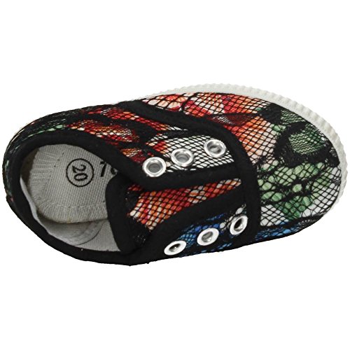 ZAPATOP ST-030 Zapatilla Lona Tela NIÑA Zapatillas Negro 21