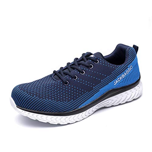 Zapatos de Seguridad para Hombre con S3 Puntera de Acero Zapatillas de Seguridad Trabajo Calzado Transpirable Ligeras S3 Calzado de Trabajo Comodas,Blue,EU43