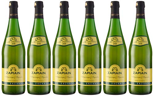 Zapiain Sidra Nature de 7º - Paquete de 6 botellas de 75 - Total 450 cl