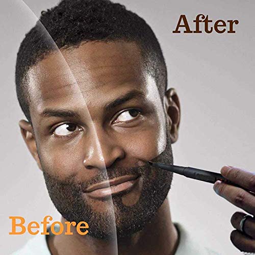 Zenyoumei Beard Filler Pen, Men's Fill & Define Your Beard, Eyebrow Pencil, Fast Grow Mustaches, 2 in 1 Brush, Temporary Brush on Colour, Anti-fouling,Sweat-Proof. (Light Brown 2pcs)