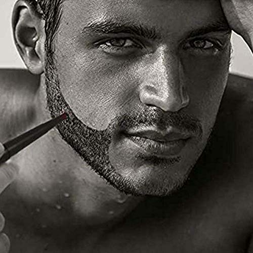 Zenyoumei Beard Filler Pen, Men's Fill & Define Your Beard, Eyebrow Pencil, Fast Grow Mustaches, 2 in 1 Brush, Temporary Brush on Colour, Anti-fouling,Sweat-Proof. (Light Brown 2pcs)