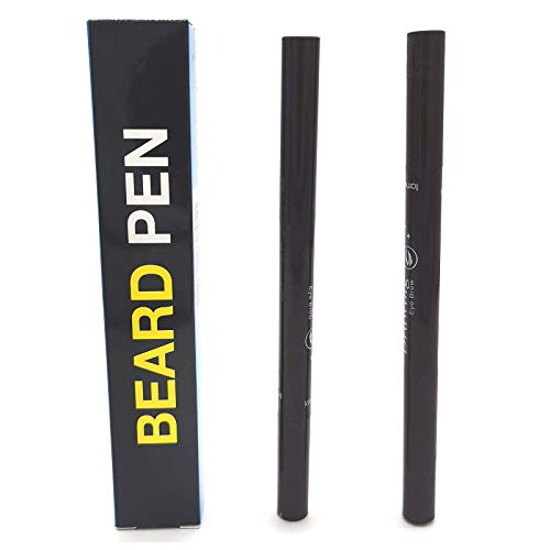 Zenyoumei Beard Filler Pen, Men's Fill & Define Your Beard, Eyebrow Pencil, Fast Grow Mustaches, 2 in 1 Brush, Temporary Brush on Colour, Anti-fouling,Sweat-Proof. (Light Brown 2pcs)