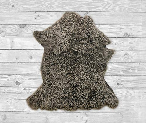 Zerimar Alfombras Piel de Cordero Natural | Medidas: 70x60 cm | Alfombra Pelo Largo | Alfombra Infantil de Pelo Largo | Alfombras Piel Cordero
