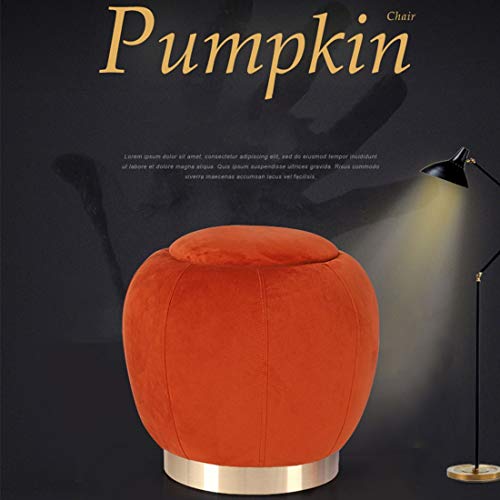 ZFHNY Nordic Creative Velvet Otomana Taburete para pies Taburete de Maquillaje Taburete Redondo Sofá Taburete Taburete bajo Reposapiés Tejido Diseño Moderno - Rojo
