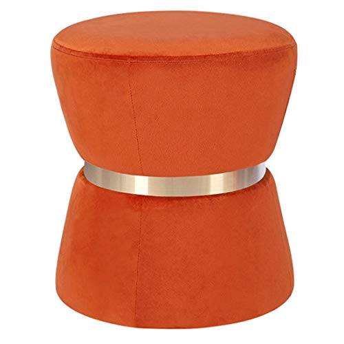 ZFHNY Reposapiés Otomano Taburete Redondo del Norte de Europa Personalidad Creativa Sofá Taburete Minimalista Moderno Designe, Silla de Maquillaje para Cocina Dormitorio Sala de Estar (Rojo)