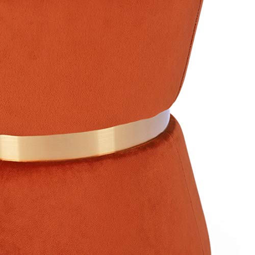 ZFHNY Reposapiés Otomano Taburete Redondo del Norte de Europa Personalidad Creativa Sofá Taburete Minimalista Moderno Designe, Silla de Maquillaje para Cocina Dormitorio Sala de Estar (Rojo)