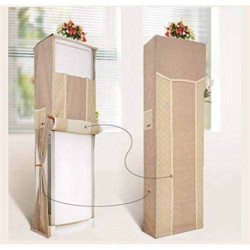 Zhangmeiren Aire Acondicionado Protector contra El Polvo del Gabinete Conjuntos Verticales 2P3P Cubierta De Polvo De Algodón Natural (Color : Brown)