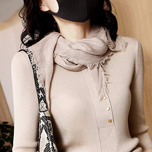 ZHENQ Caliente 1pcs Invierno Bufanda de Lana peinada Hecho a Mano Bufanda de la Cachemira Suave Bufanda y del Todo-Partido de la Manera del Invierno del Producto, 50cm * 108cm (Color : Marrón)