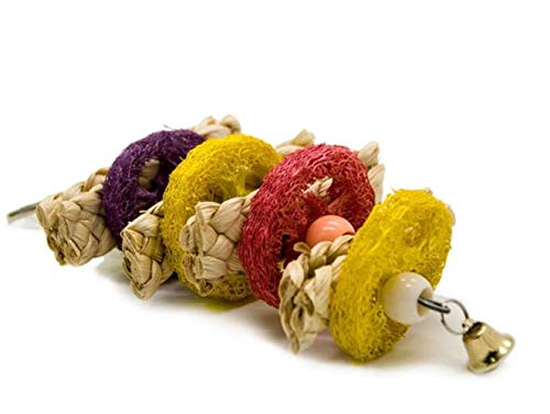 ZHHO 4 Estilos Pájaro del Juguete Colgante De Madera De Juguete del Loro Sano Pájaro Que Picotea Juguete For Mascotas Pet Bird Producto (Color : A)