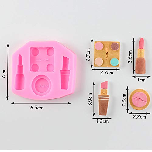 ZHQJY Herramientas de Maquillaje Lápiz Labial Molde de Pastel de Silicona 3D Fondant Herramientas de decoración de Pasteles Molde de Chocolate para Magdalenas Molde de jabón de Arcilla
