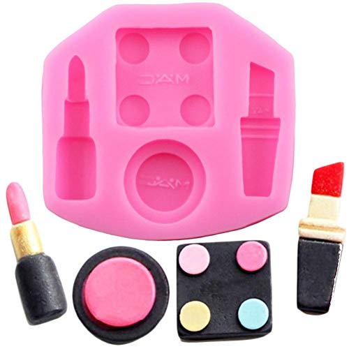 ZHQJY Herramientas de Maquillaje Lápiz Labial Molde de Pastel de Silicona 3D Fondant Herramientas de decoración de Pasteles Molde de Chocolate para Magdalenas Molde de jabón de Arcilla