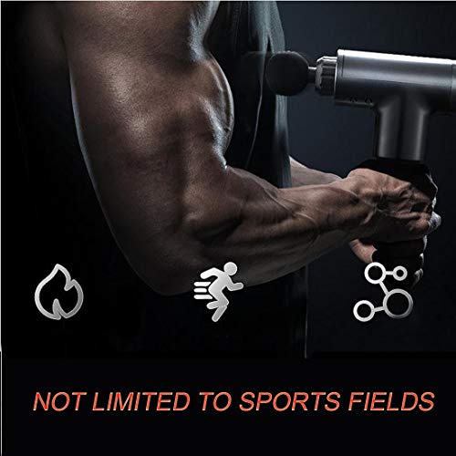 ZHYING Masaje Muscular Pistola Usos Alta Velocidad Masaje De La VibracióN para Descomponer El áCido LáCtico para Aliviar El Dolor Y Relajarse DespuéS De La Aptitud,Black