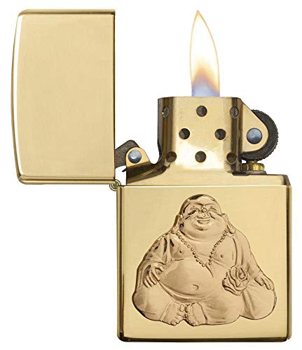 Zippo - Mechero Unisex de Buda, Resistente al Viento, latón Pulido, Talla única