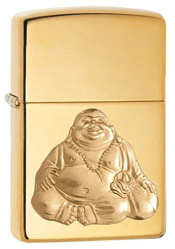 Zippo - Mechero Unisex de Buda, Resistente al Viento, latón Pulido, Talla única