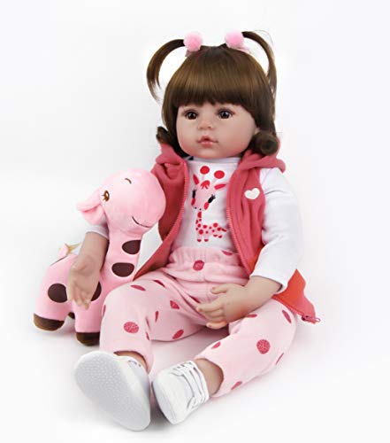 ZIYIUI Realistas Bebé Reborn Muñecas 24 Pulgadas 60 cm Suave Vinilo de Silicona Bebe Reborn niña Recién Nacido Juguetes para niños Mayores de 3 años
