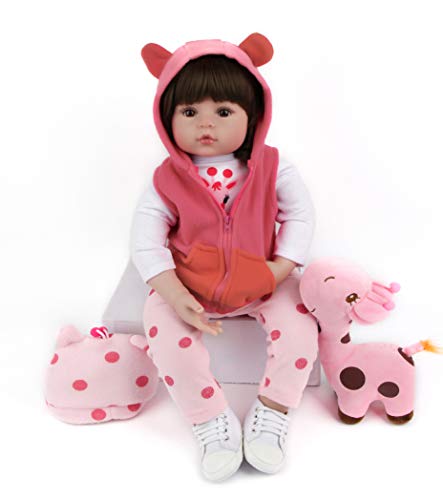 ZIYIUI Realistas Bebé Reborn Muñecas 24 Pulgadas 60 cm Suave Vinilo de Silicona Bebe Reborn niña Recién Nacido Juguetes para niños Mayores de 3 años
