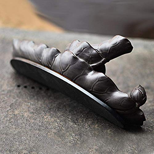 ZLYMX incensario de cerámica, el palillo del Incienso Quemador de Incienso Titular Ash Catcher Bandeja de Porcelana Hecha a Mano Retro