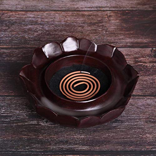 ZLYMX Lotus bergamota, Incienso Quemador de Incienso de reflujo del sostenedor de los Palillos de Incienso incensario Cascada Hechos a Mano