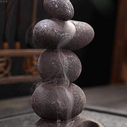 ZLYMX Rust Esmalte Volver Quemador de Incienso, Quemador for TowerHolders Mountain Home Office Yoga Quemador de Incienso