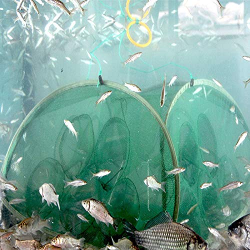 ZMMWDE 21 Hoyos Rede Plegable Red de Pesca Red de Pesca de cangrejos Red de Pesca Fundición Camarones Redes de Pescado Langostas Jaulas de Trampa de Cangrejo