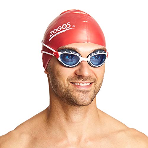 Zoggs Gafas de natación, Adultos Unisex, Blanco/Rojo/Tinte, una una talla