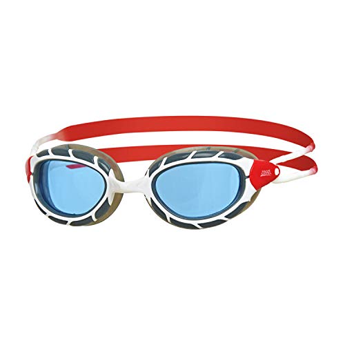 Zoggs Gafas de natación, Adultos Unisex, Blanco/Rojo/Tinte, una una talla