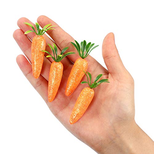 Zonon 120 Piezas de Mini Zanahorias de Pascua Adornos de Zanahorias Artificiales de Espuma Decoración Colgante para Hogar Cocina Fiesta Manualidades (Estilo A, 120)