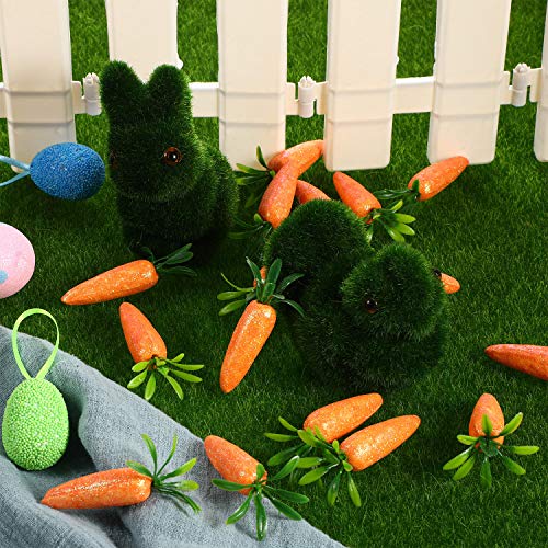 Zonon 120 Piezas de Mini Zanahorias de Pascua Adornos de Zanahorias Artificiales de Espuma Decoración Colgante para Hogar Cocina Fiesta Manualidades (Estilo A, 120)