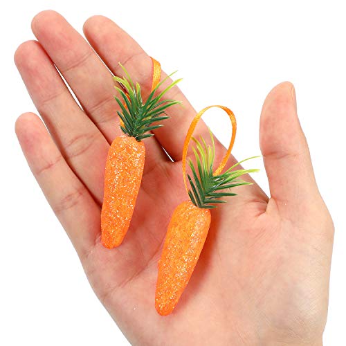 Zonon Zanahorias Espumosas Artificiales de Espuma de Pascua Adornos Colgantes para Hogar Cocina Fiesta Manualidades (30)