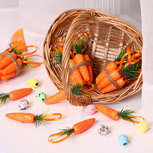 Zonon Zanahorias Espumosas Artificiales de Espuma de Pascua Adornos Colgantes para Hogar Cocina Fiesta Manualidades (30)