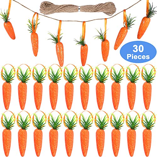 Zonon Zanahorias Espumosas Artificiales de Espuma de Pascua Adornos Colgantes para Hogar Cocina Fiesta Manualidades (30)