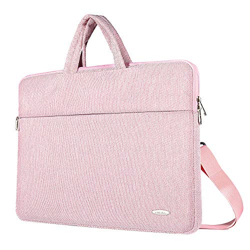 ZWOOS Maletin Portatil 13-13,3 Pulgadas, Resistente al Agua Maletín Mano Bolso Funda para Portátiles Compatible con MacBook Pro Retina/MacBook Air/Samsung/Lenovo/HP/Acer/ASUS/DELL (Rosa)