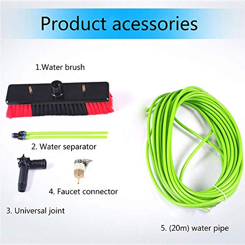 ZYQDRZ Limpiador De Ventanas TelescóPico Varilla De Limpieza De Ventanas Limpiador TelescóPico Techo De Invernadero para Limpieza De Ventanas Carro De Limpieza De Paneles Fotovoltaicos,10M